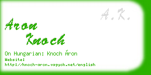 aron knoch business card